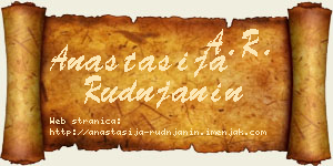 Anastasija Rudnjanin vizit kartica
